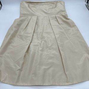 J Crew Silk Strapless Gown Size 16 Champagne Color